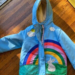 Mini Boden Sherpa line anorak bunny